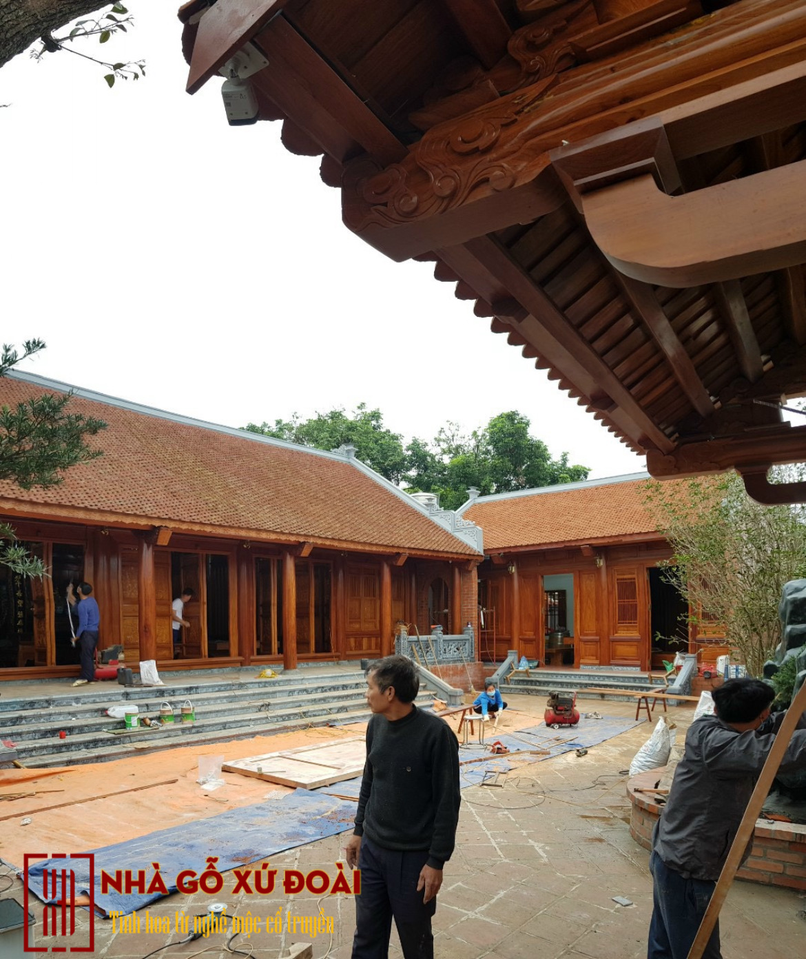 MẪU NHÀ GỖ 5 GIAN CỔ TRUYỀN BẮC BỘ